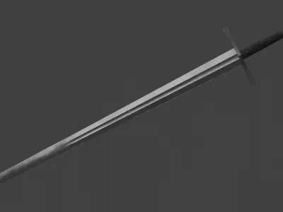 Romanesque Sword Medieval European Low-poly 3D model