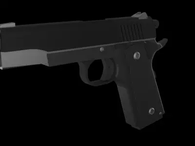 Simple Colt M1911 Free low-poly 3D model