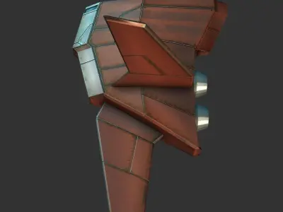 Spacecraft Cartoony Low-poly 3D model