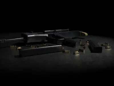 VIPER 72M SMG Low-poly 3D model