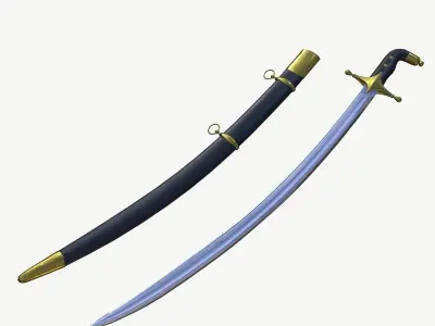 Saber two swords 3D model