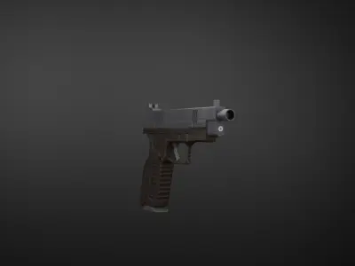 Springfield XDM 9mm pistol Low-poly 3D model