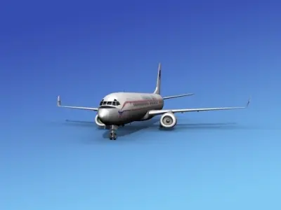 Boeing 737-900ER Continental 3D model