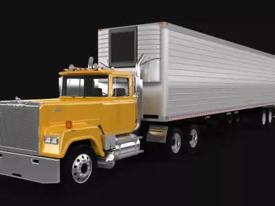 Super-Liner 1993 Box Trailer 3D model