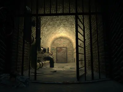 Modular Tunnels Low-poly 3D model