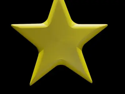 Simple Star with 5 Corners Free low-poly 3D model