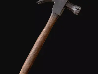 OLD HAMMER Low-poly 3D model 3