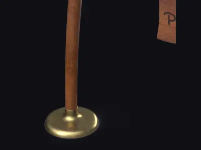 Barrier Cartoon PBR Low-poly 3D model