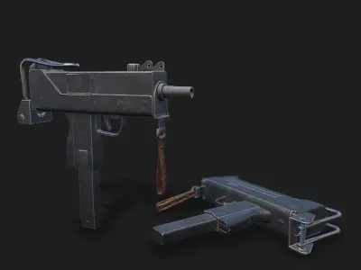 MAC-10 PBR Game Ready gun 3D model