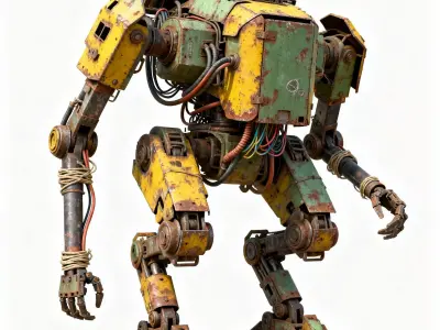 Junkyard Juggernaut 3D Model Low-poly 3D model