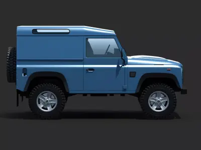 Land Rover Defender 90 Van 3D model