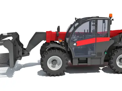  Hydraulic Telehandler Forklift 3D model