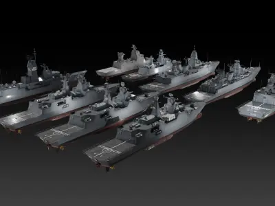 MEKO Series Modern Frigate Collection 3D Model Pack