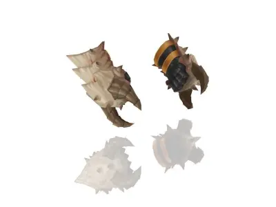 Volcano King Battle-Gloves Low-poly 3D model
