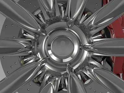 Bentley Continental GT wheel 1 3D model