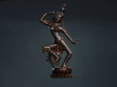 Antique Nepali Parvati Statue 3D print model