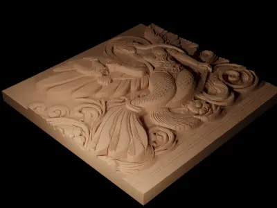 Alkonost CNC 3d Print High Relief Sand Casting 3D print model