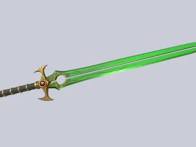 Nature blade Low-poly 3D model get