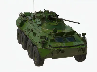 2 Colors 4K BTR-82 Low-poly 3D model