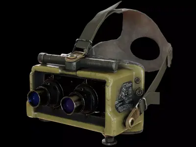 AN-PVS 5 night vision goggles -game ready- Low-poly 3D model
