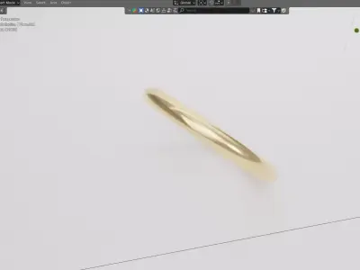 Plain Ring Model 3D Low-poly 3D model