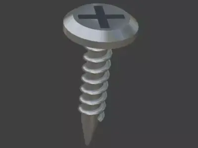 Simple Phillips Head Screw Free 3D model