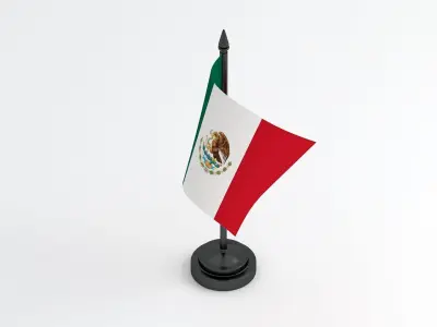 Table Flag Mexico 3D model