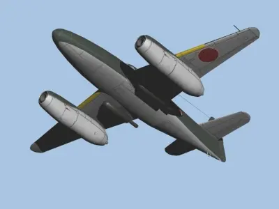 Japan NAVY NAKAJIMA Experimental Special Attack Aircraft KIKKA 3D model