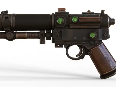 Steampunk Energy Pistol 3D model
