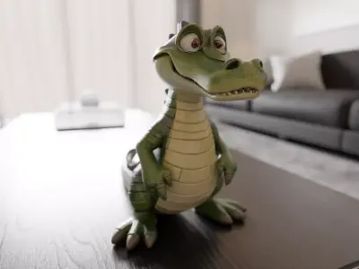 alligator 3D print model
