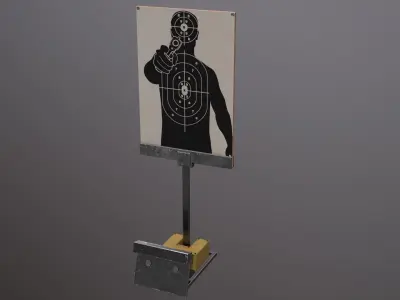 Falling Target Low-poly 3D model