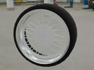 Super RS BBS Wheel Low-poly Low-poly 3D model