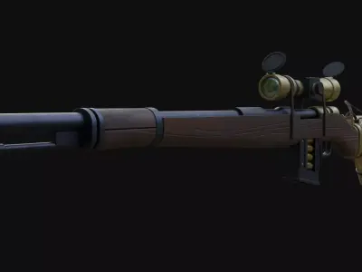 SR1 - Rifle Low-poly 3D model
