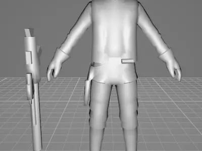 STAR WARS Nien Nunb - Low Poly Game - Battlefield - FBX MODEL Low-poly 3D model