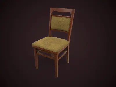 Old vintage chair Low-poly 3D model