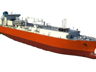 LNG terminal  FSRU 3D model