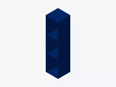Kinda Locker - Resin - Locka - Triple Tier Low-poly 3D model