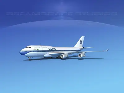 Boeing 747-400 Varig  3D model