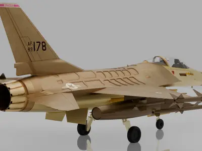 Falcon Fighter Jet 178 - Premium edition Low-poly 3D model