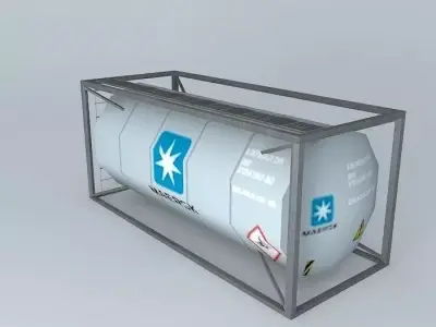 Maersk Tank 20 Container Free 3D model