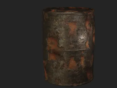 rust barrel Low-poly 3D model purchase