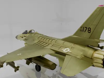 Falcon Fighter Jet 178G - Premium edition  Low-poly 3D model