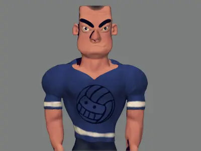 Muscle man Low-poly 3D model purchase