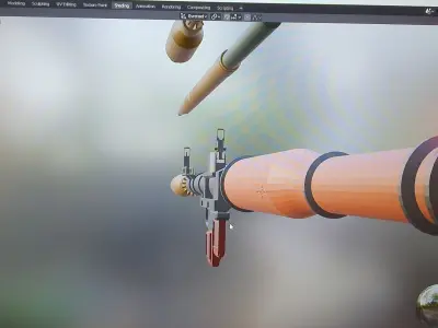 Rpg-7 Low-Poly Weapons In Game 3D Model Low-poly 3D model
