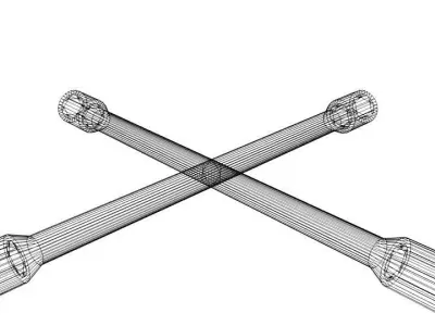 Mechanical Handtools - 4-way Lug Wrench 3D model