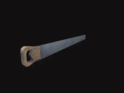 Medieval Hand Saw V03 Low-poly 3D model