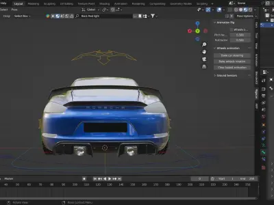 Rigged New GT4 car Free 3D model