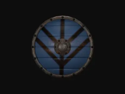 Viking Shield - PBR - 3 Color Variants Low-poly 3D model