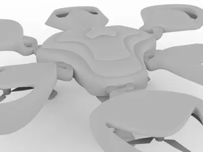 Hexagon Drone Free 3D model