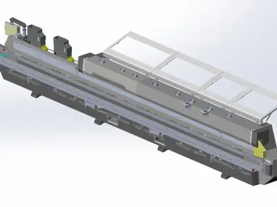 Intelligent panel furniture edge sealing machine 3D model